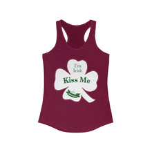 Load image into Gallery viewer, Kiss Me Im Irish Women&#39;s Ideal Racerback Tank
