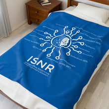 Load image into Gallery viewer, ISNR Neuroregulation Disciplines Cozy Velveteen Plush Blue Blanket

