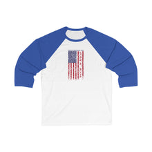 Load image into Gallery viewer, Independence Day USA Flag July 4th 2024 Unisex 3\4 Sleeve Baseball Tee
