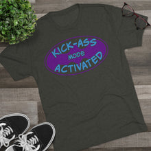 Load image into Gallery viewer, Kick Ass Mode Activated F Cancer Unisex Tri-Blend Crew Tee
