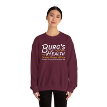 Load image into Gallery viewer, Health &amp; Wellness Crewneck Sweatshirt | Burg&#39;s Health | Fitness Gift, Cozy Unisex Sweatshirt, Wellness Apparel, Motivational Wear
