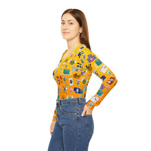 Load image into Gallery viewer, What’s Wild Fun Printed Long Sleeve V-Neck Shirt - Perfect for Game Nights &amp; Celebrations

