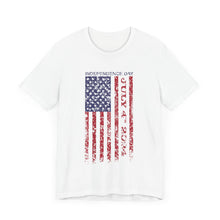 Load image into Gallery viewer, Independence Day July 4th 2024 USA Flag Unisex Jersey Short Sleeve Tee
