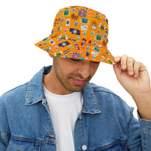 Load image into Gallery viewer, What’s Wild Colorful Retro Bucket Hat - Perfect for Game Nights &amp; Celebrations
