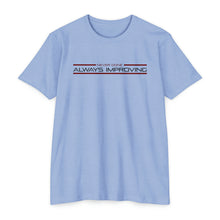 Load image into Gallery viewer, Never Done Always Improving Motivational Unisex CVC Jersey T-shirt
