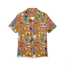 Load image into Gallery viewer, What’s Wild Brown Fun Tropical Print Unisex Hawaiian Button-Down Shirt for Summer Vibes
