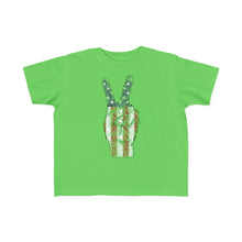 Load image into Gallery viewer, Independence Day USA Peace Fingers Toddler&#39;s Fine Jersey Tee
