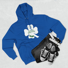 Load image into Gallery viewer, I’m Not Irish Kiss Me Anyway St Patricks Day Three-Panel Fleece Hoodie
