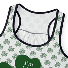 Load image into Gallery viewer, Kiss Me Im Irish Women&#39;s White Tank Top
