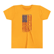 Load image into Gallery viewer, Independence Day USA Flag July 4th 2024 Youth Short Sleeve Tee
