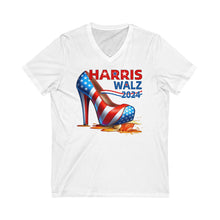 Load image into Gallery viewer, Harris Walz 2024 Unisex Jersey Short Sleeve V-Neck Tee
