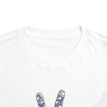 Load image into Gallery viewer, Independence Day 4th of July Peace Fingers Toddler Short Sleeve Tee
