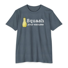 Load image into Gallery viewer, Squash Your Excuses Motivational CVC Jersey T-shirt
