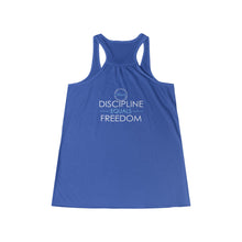 Load image into Gallery viewer, Team Platinum 2023 Conference Discipline Equals Freedom Women&#39;s Flowy Racerback Tank
