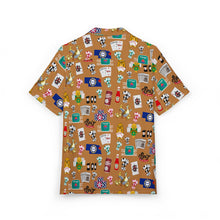 Load image into Gallery viewer, What’s Wild Brown Fun Tropical Print Unisex Hawaiian Button-Down Shirt for Summer Vibes
