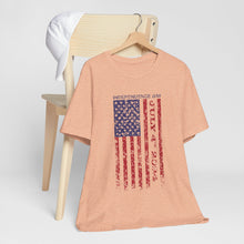 Load image into Gallery viewer, Independence Day July 4th 2024 USA Flag Unisex Jersey Short Sleeve Tee
