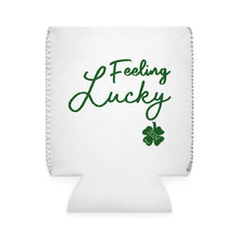 Load image into Gallery viewer, Kiss Me Im Irish Feeling Lucky St Pattys Can Cooler Sleeve
