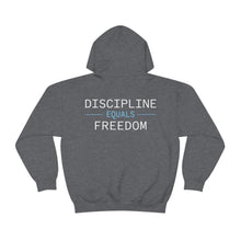 Load image into Gallery viewer, Health Coach Muscle Heart Barbell discipline equals freedom Unisex Heavy Blend™ Hooded Sweatshirt
