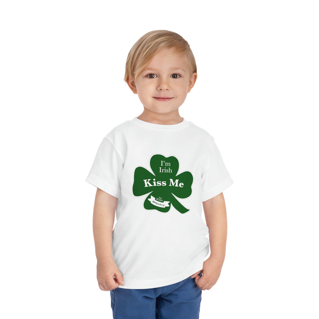 Kiss Me I’m Irish St Patrick’s Day Toddler Short Sleeve Tee