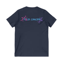 Load image into Gallery viewer, Kick Ass Mode Activated F Cancer Unisex Jersey Short Sleeve V-Neck Tee
