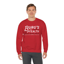 Load image into Gallery viewer, Health &amp; Wellness Crewneck Sweatshirt | Burg&#39;s Health | Fitness Gift, Cozy Unisex Sweatshirt, Wellness Apparel, Motivational Wear
