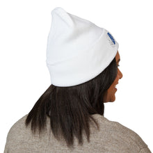 Load image into Gallery viewer, ISNR Classic Cuffed White Beanie - Embroidered
