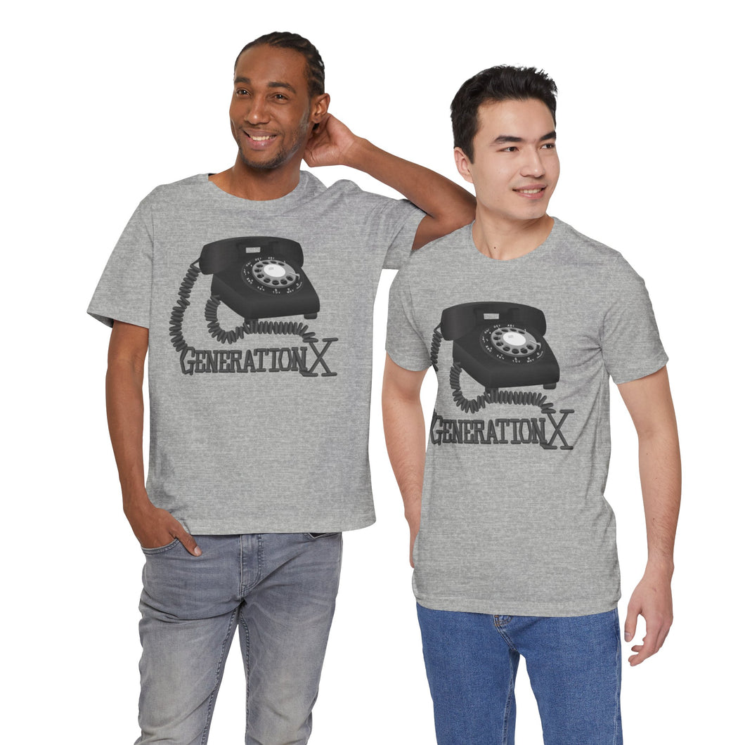 Generation X Rotary Phone Unisex Jersey Short Sleeve Tee