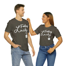 Load image into Gallery viewer, Feeling Lucky 2024 St Patricks Day Unisex Jersey Short Sleeve Tee
