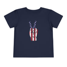 Load image into Gallery viewer, Independence Day 4th of July Peace Fingers Toddler Short Sleeve Tee
