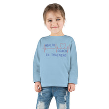 Load image into Gallery viewer, Health Coach in Training heartbeat Toddler Long Sleeve Tee
