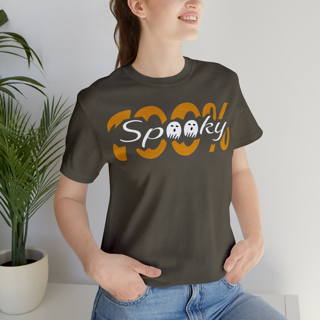 100% Spooky Halloween Ghost Unisex Softstyle T-Shirt