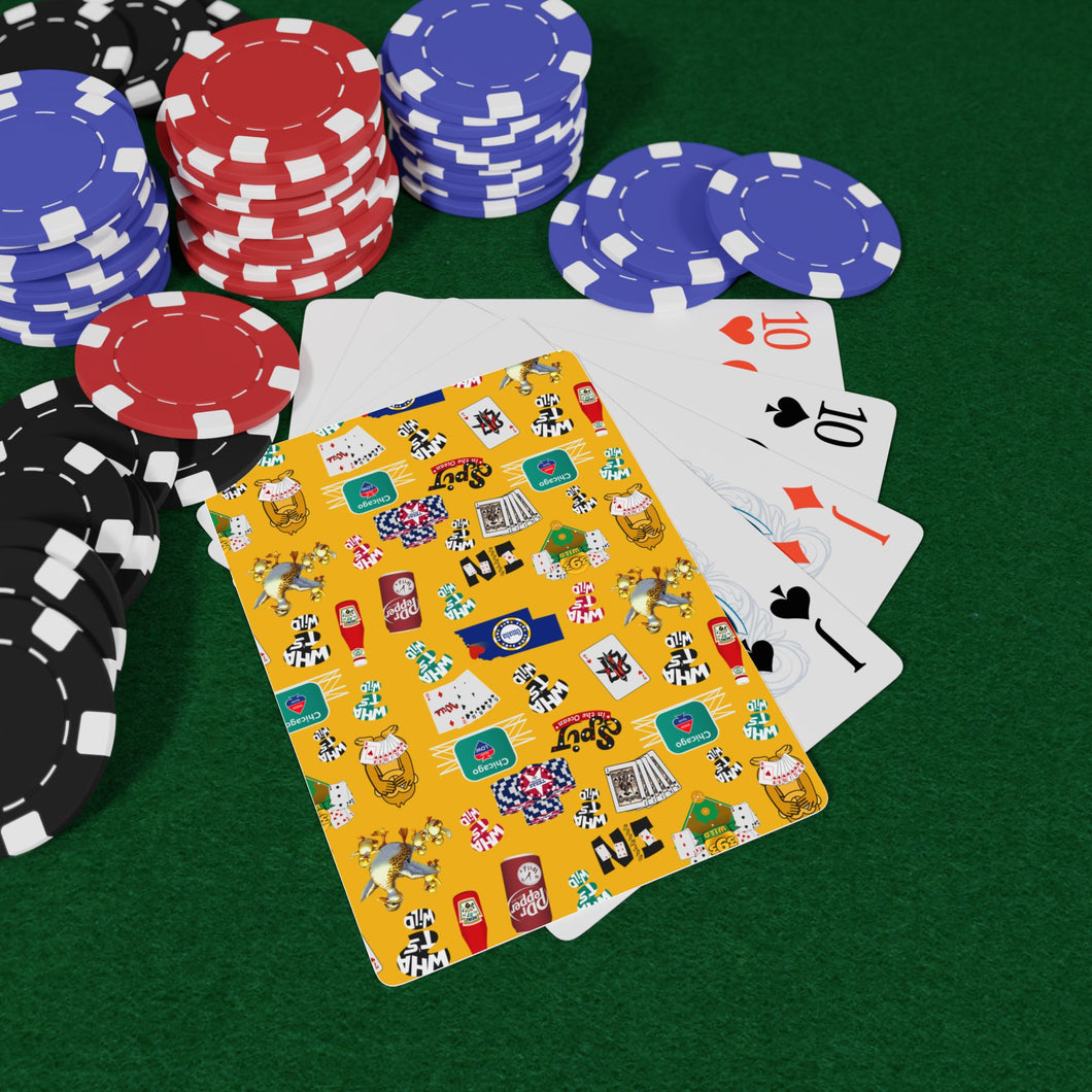 What’s Wild Yellow Fun Poker Playing Cards - Perfect for Game Nights and Parties!