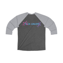 Load image into Gallery viewer, Kick Ass Mode Activated F Cancer Unisex Tri-Blend 3\4 Raglan Tee
