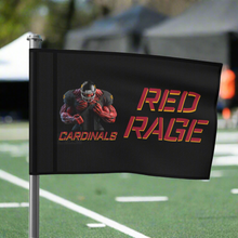 Load image into Gallery viewer, Cardinals Red Rage Personalized Flag Black
