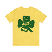 Load image into Gallery viewer, St. Patricks Day 2024 I am Not Irish Kiss Me Anyway Unisex Softstyle T-Shirt
