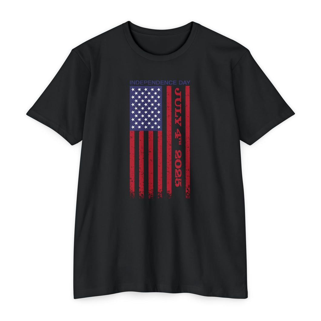 Independence Day USA Flag July 4th 2025 Unisex CVC Jersey T-shirt