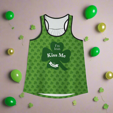 Load image into Gallery viewer, Kiss Me Im Irish Green Women&#39;s Tank Top
