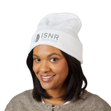 Load image into Gallery viewer, ISNR Classic Cuffed White or Black Beanie - Silver Embroidered
