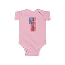 Load image into Gallery viewer, Independence Day July 4 2024 USA Flag Infant Fine Jersey Bodysuit
