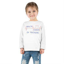 Load image into Gallery viewer, Health Coach in Training heartbeat Toddler Long Sleeve Tee
