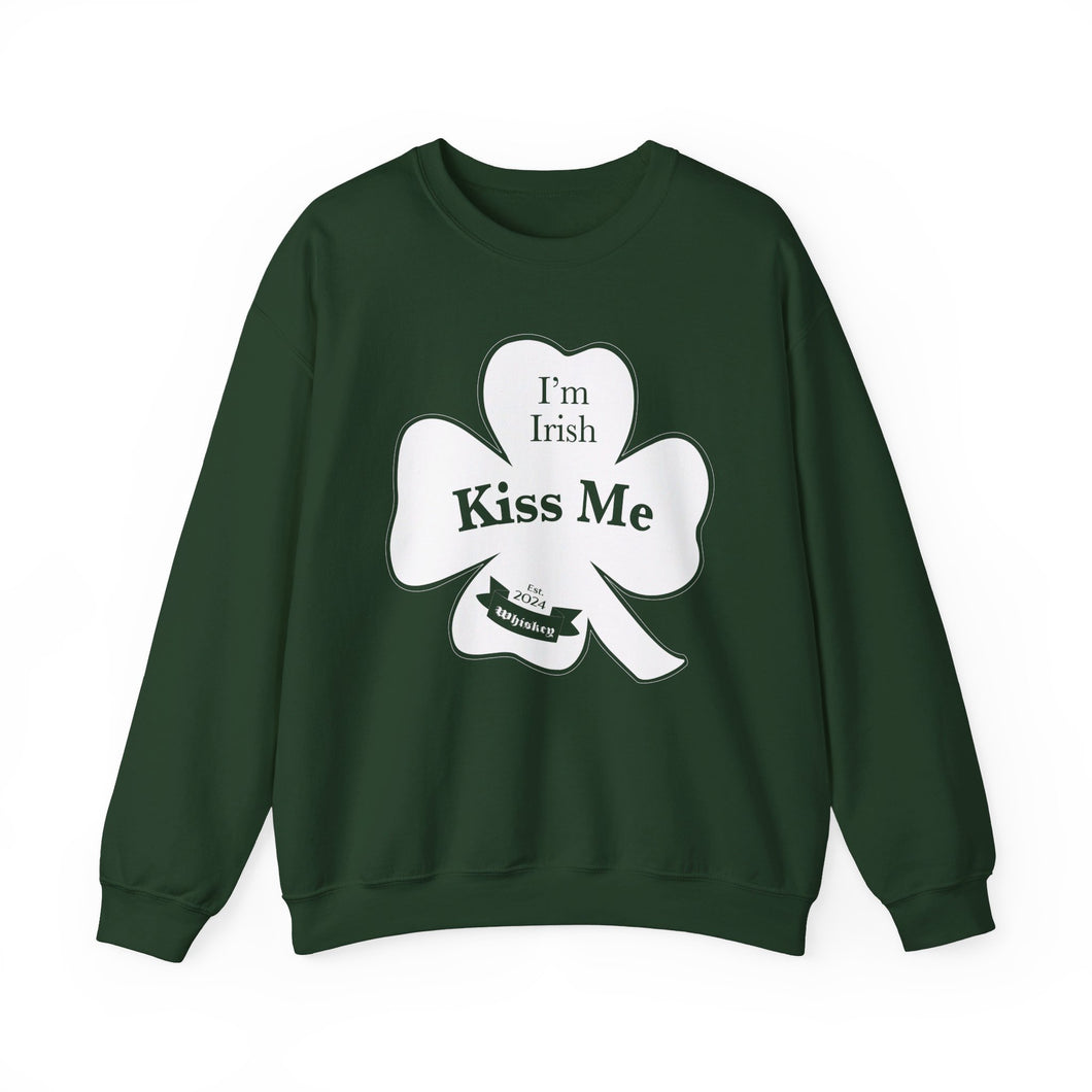 Kiss Me I’m Irish St Patrick’s Day Unisex Heavy Blend™ Crewneck Sweatshirt