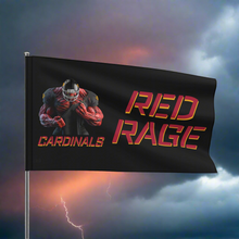 Load image into Gallery viewer, Cardinals Red Rage Personalized Flag Black
