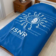 Load image into Gallery viewer, ISNR Neuroregulation Disciplines Cozy Velveteen Plush Blue Blanket
