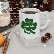 Load image into Gallery viewer, Kiss Me I’m Irish St Patricks Day Ceramic Mug 11oz
