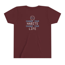 Load image into Gallery viewer, Team Platinum 2023 Conference Change Your Habits Change Your Life Youth Short Sleeve Crew Neck Tee
