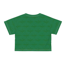 Load image into Gallery viewer, Kiss Me Im Irish Lucky Dark Green Crop Tee
