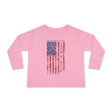 Load image into Gallery viewer, Independence Day USA Flag July 4th 2024 Toddler Long Sleeve Tee
