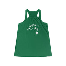 Load image into Gallery viewer, Kiss Me Im Irish Feeling Lucky Women&#39;s Flowy Racerback Tank
