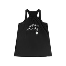 Load image into Gallery viewer, Kiss Me Im Irish Feeling Lucky Women&#39;s Flowy Racerback Tank
