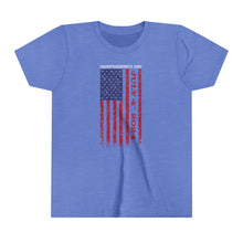 Load image into Gallery viewer, Independence Day USA Flag July 4th 2024 Youth Short Sleeve Tee
